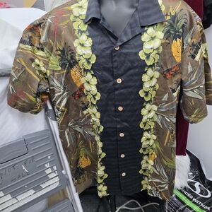 Tommy Bahama Brown Floral Men's Shirt Jacket